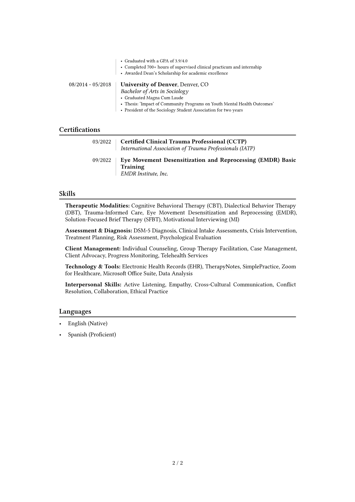 Career changer version - Page 2