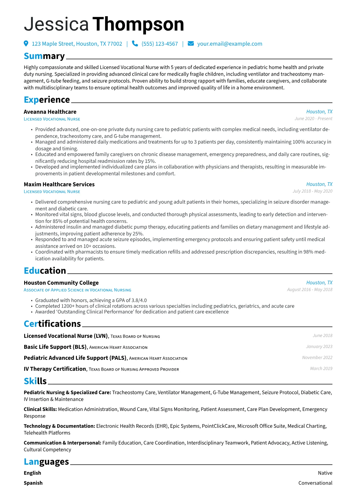 Pediatric Home Health LVN version - Page 1