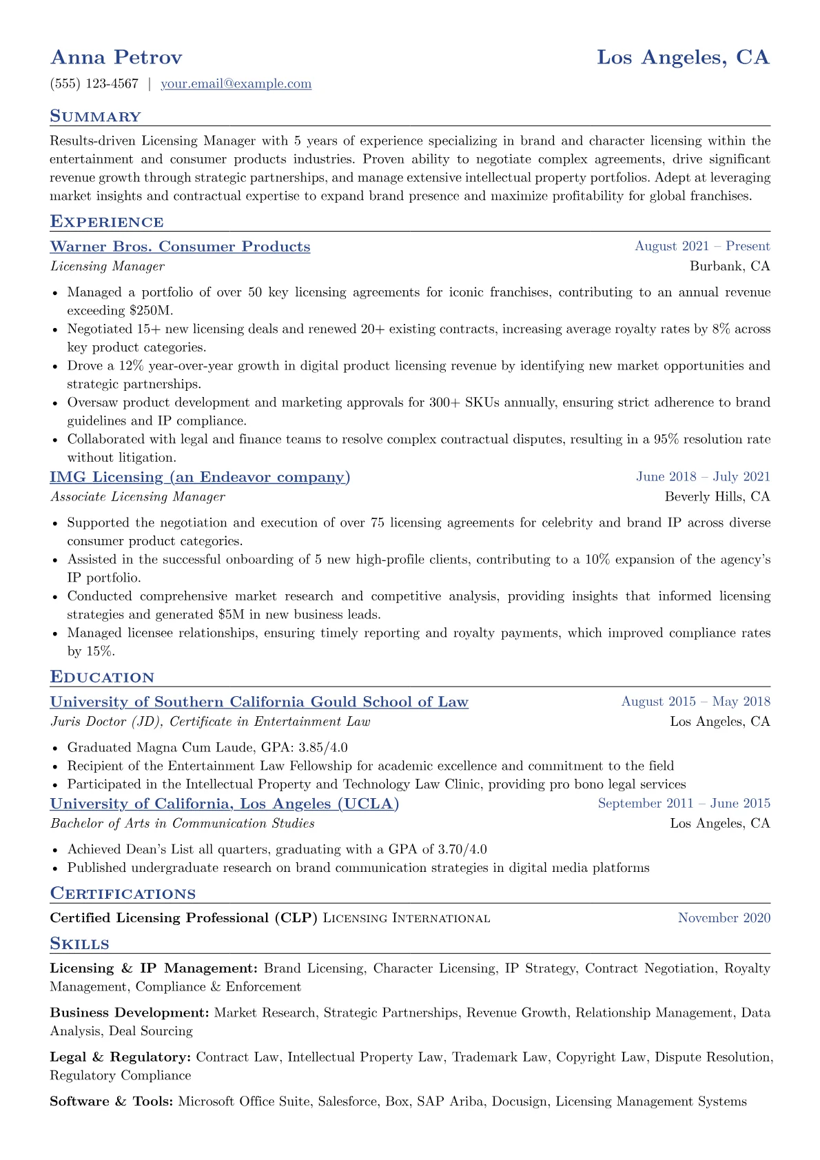 Brand Licensing Specialist version - Page 1