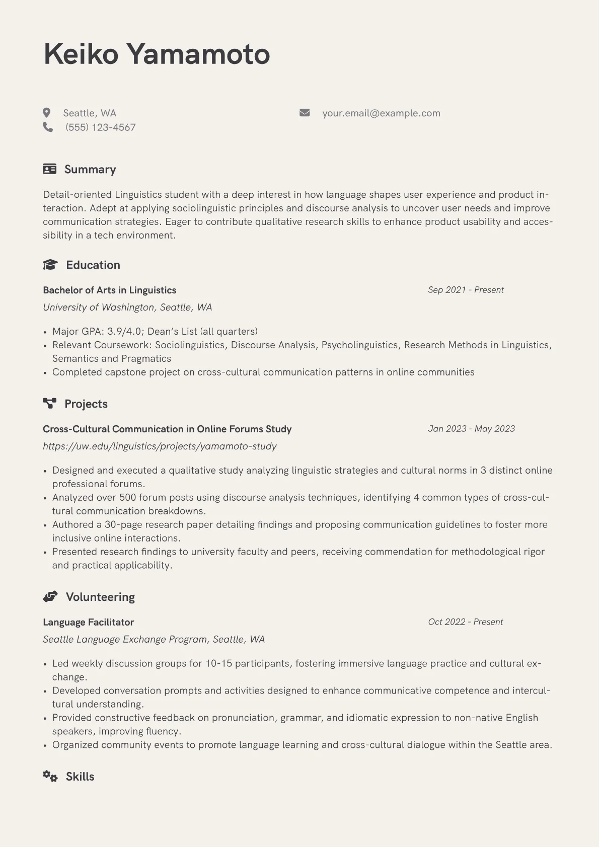 Linguistic Analysis version - Page 1