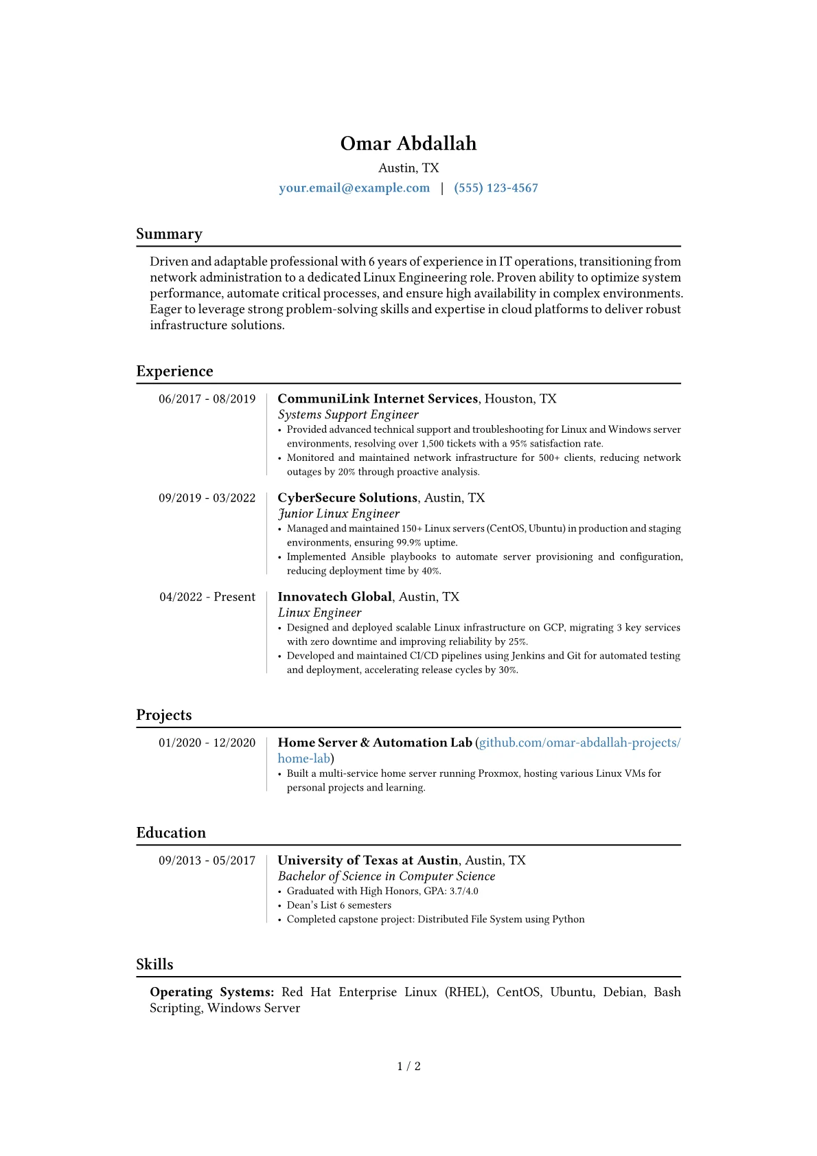 Career changer version - Page 1