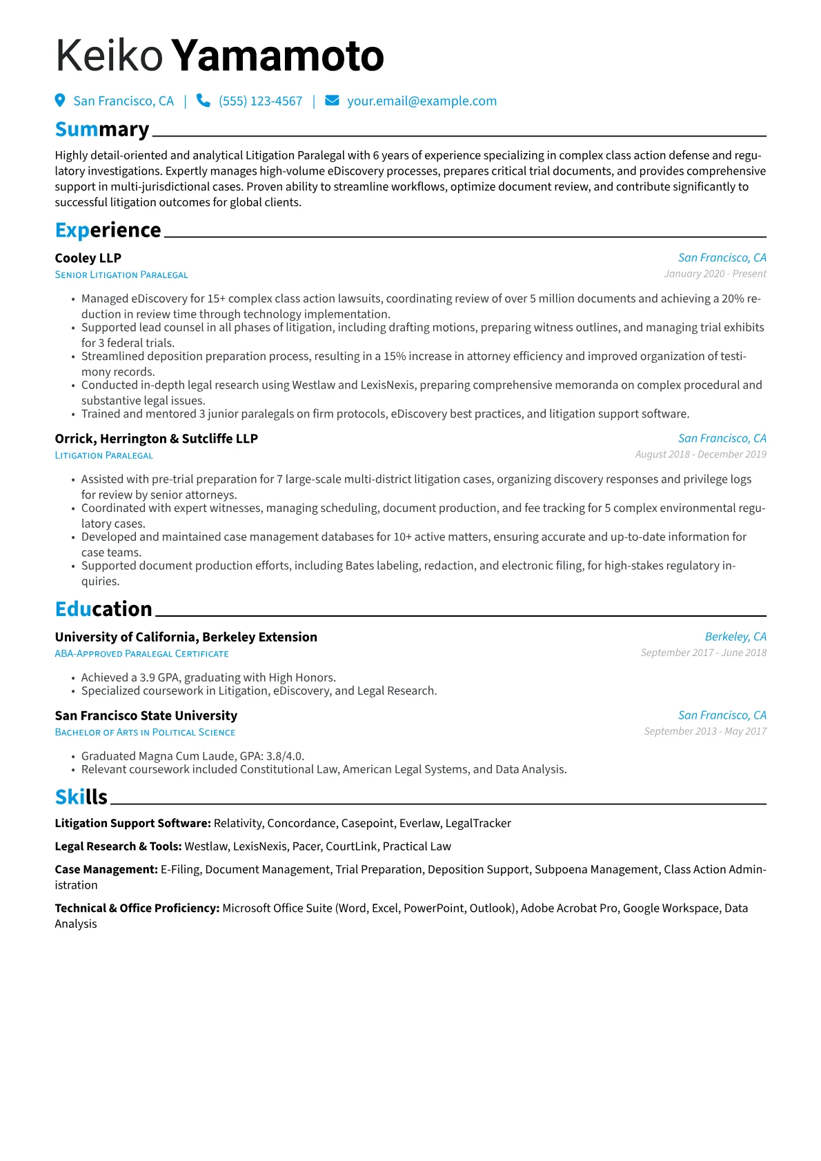 Litigation Paralegal version - Page 1
