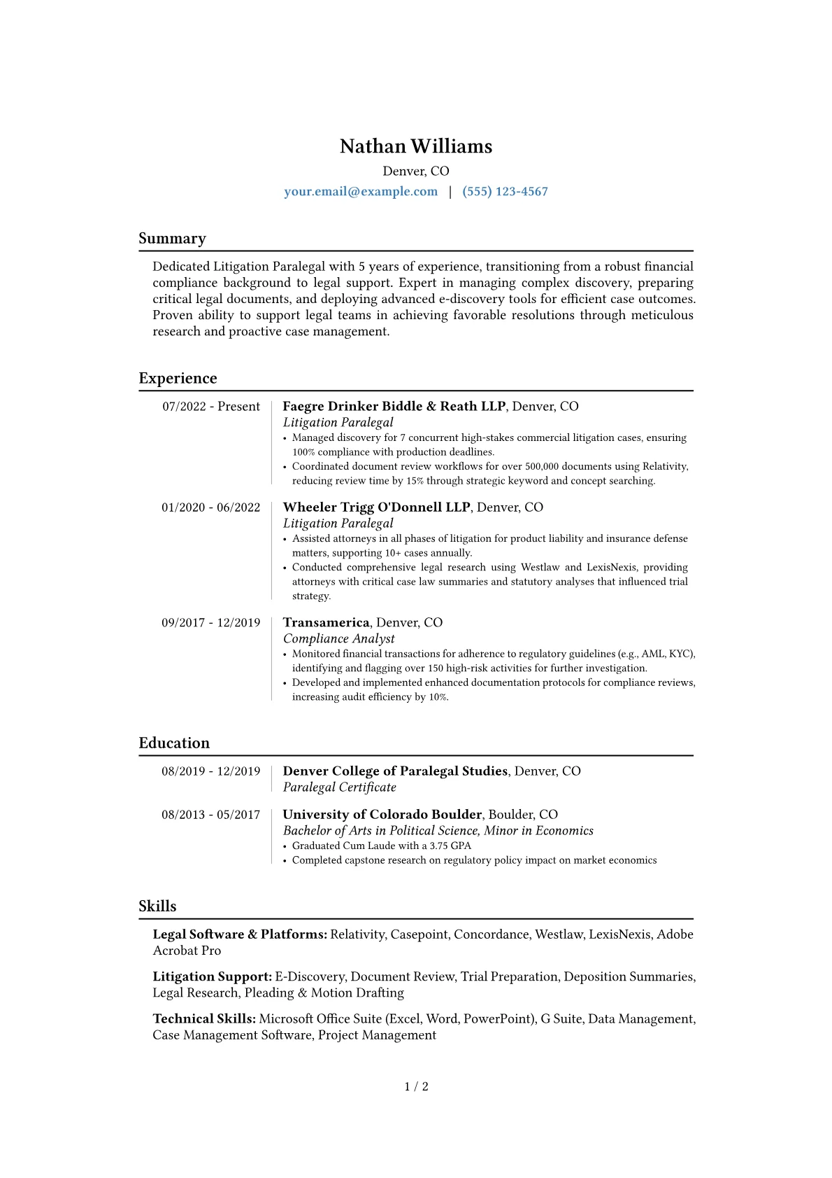 Career changer version - Page 1