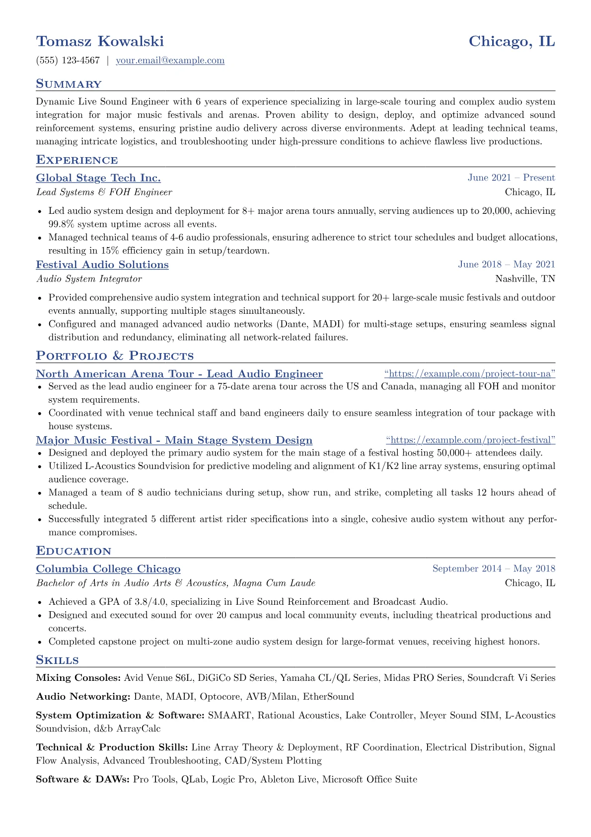 Live Sound Engineer version - Page 1