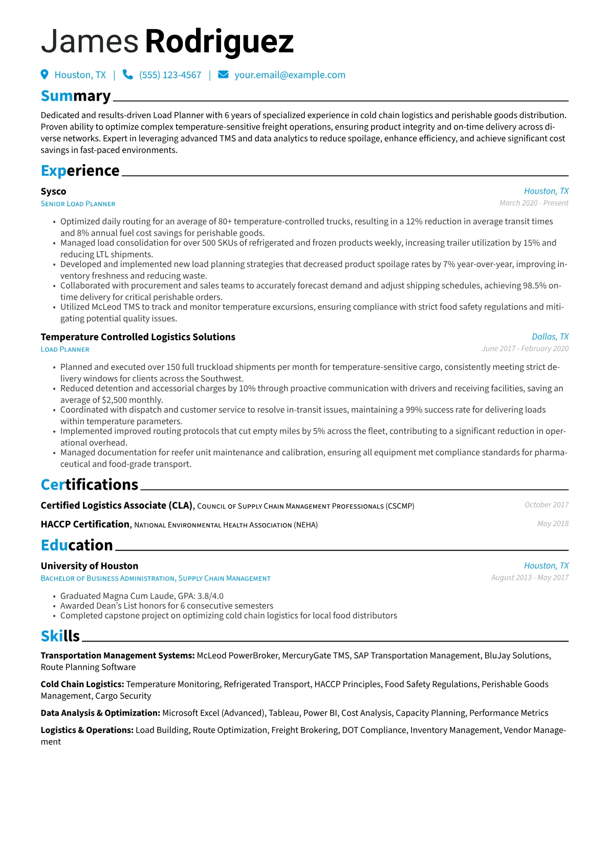 Transportation Management version - Page 1
