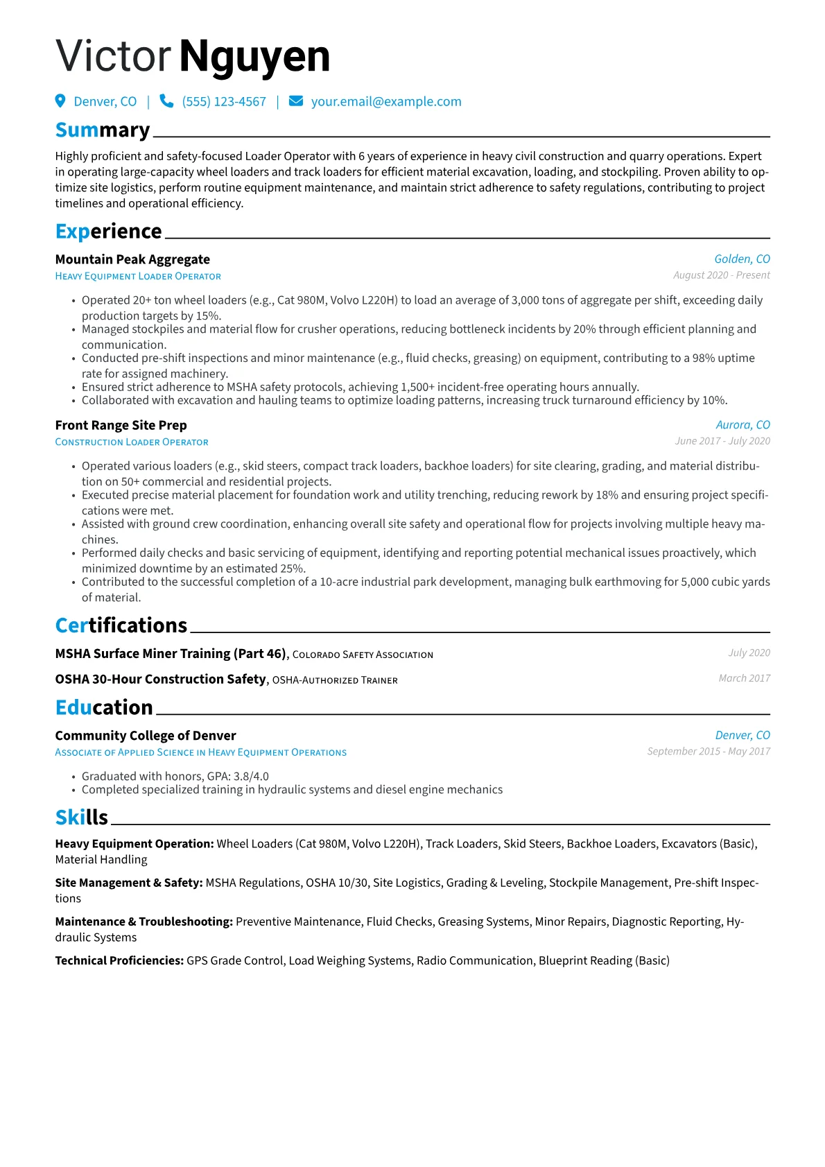 Loader Operator version - Page 1