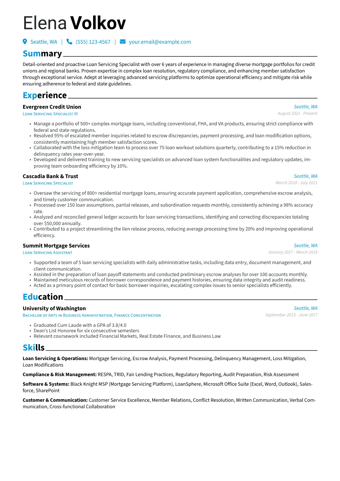 Loan Servicing version - Page 1