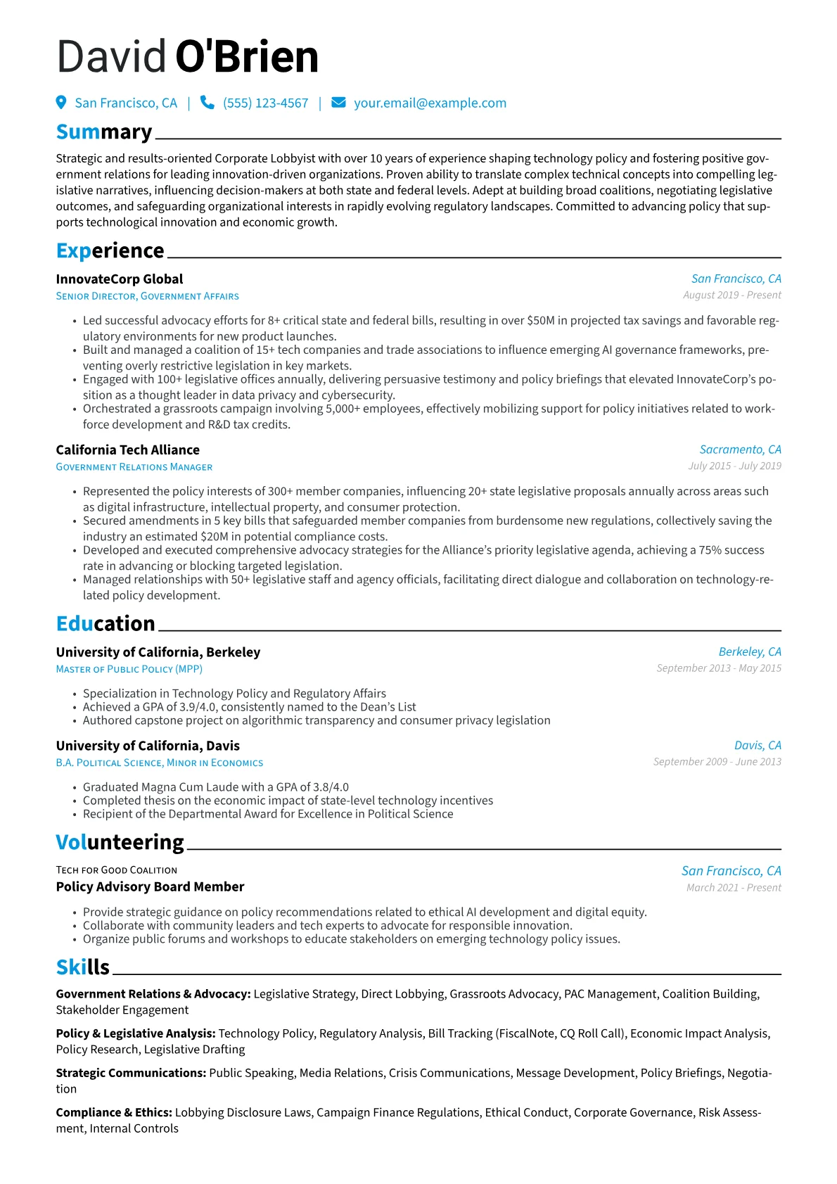 Corporate Tech Lobbyist version - Page 1