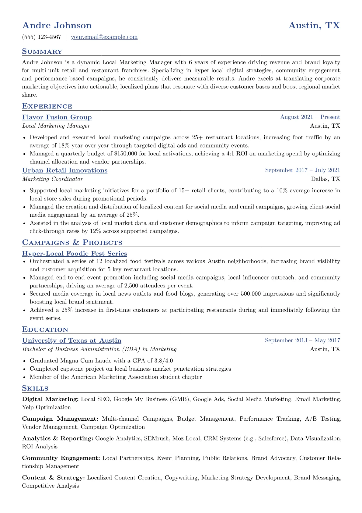 Local Marketing version - Page 1