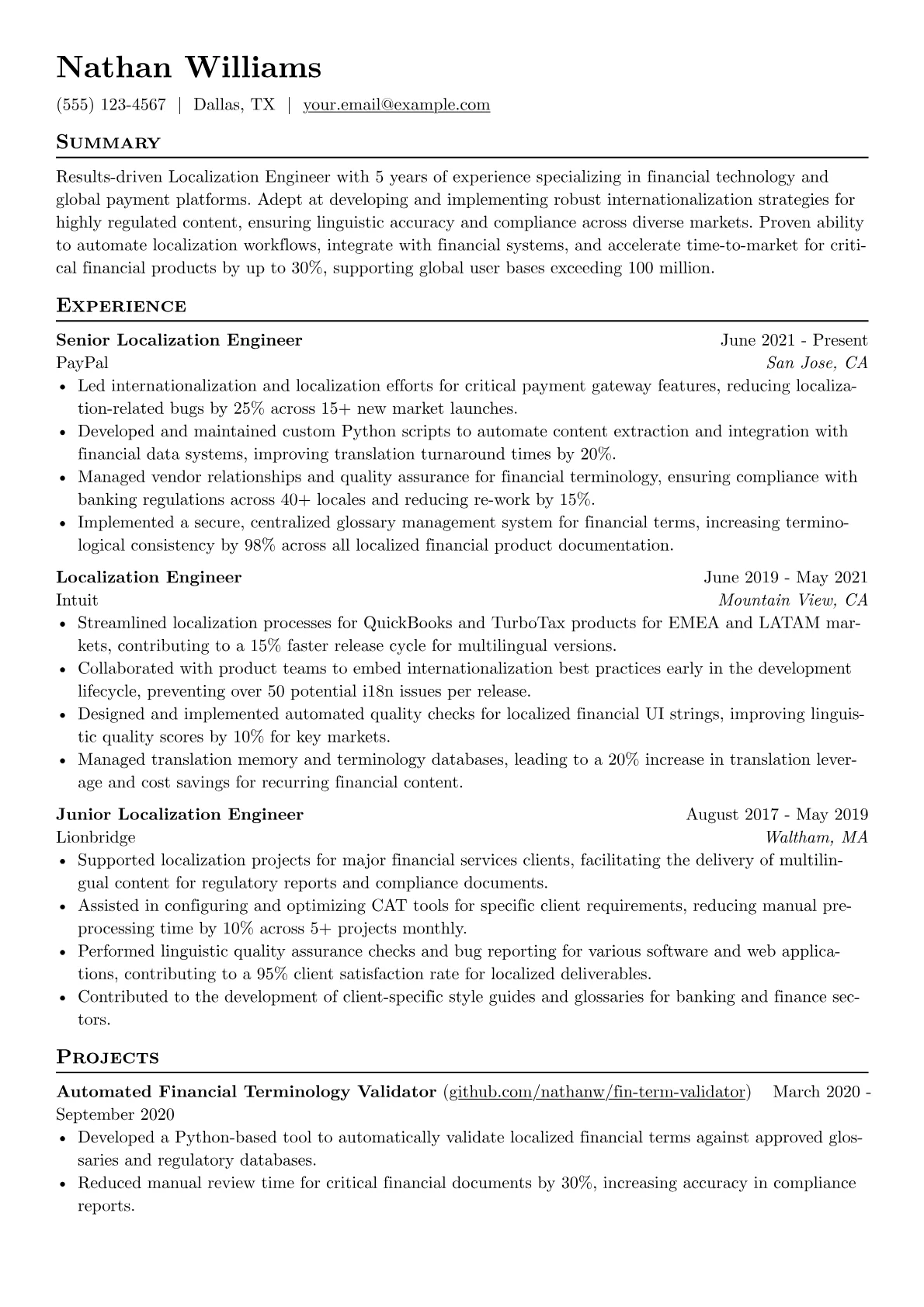 FinTech Localization version - Page 1