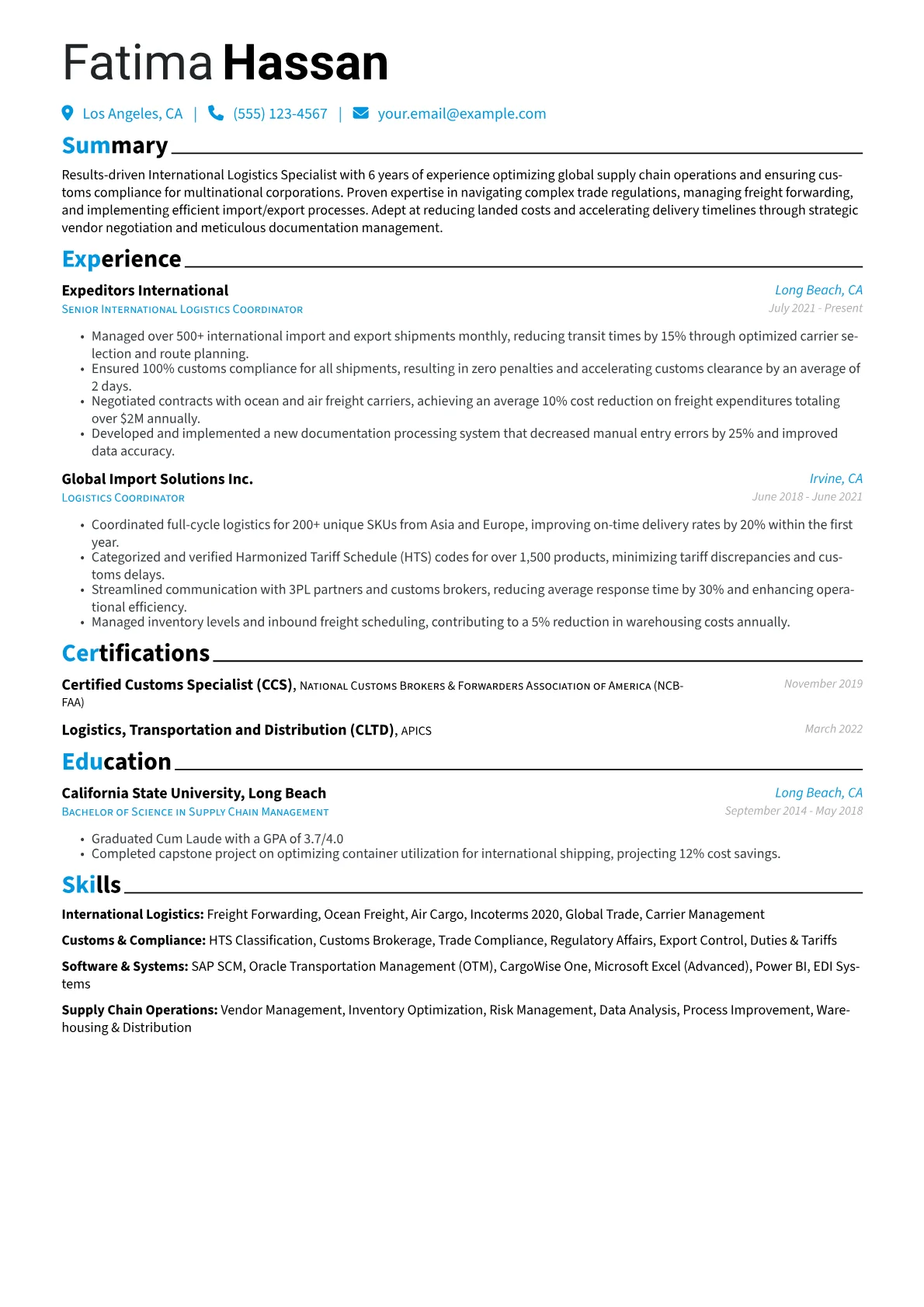International Logistics version - Page 1