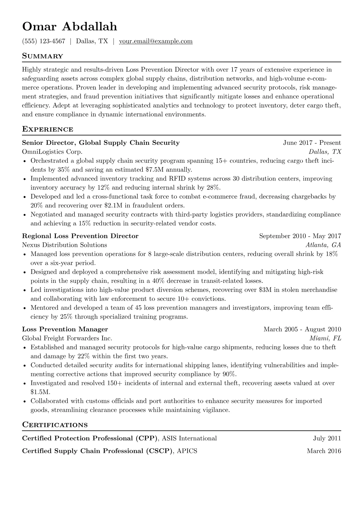 Global Supply Chain version - Page 1