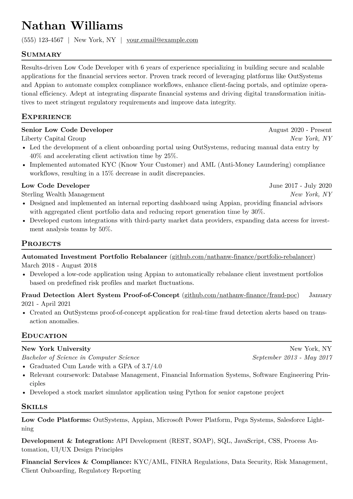 Low Code Developer version - Page 1
