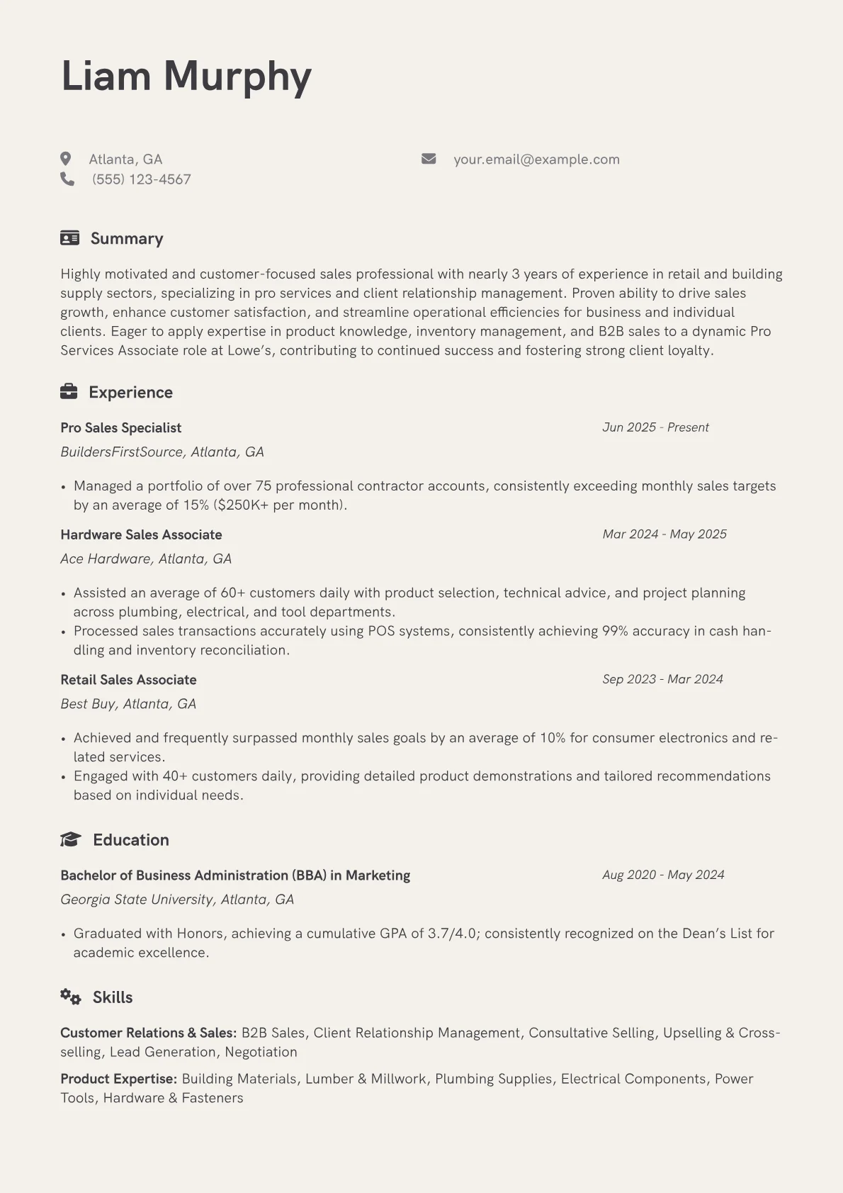 Pro Services Specialist version - Page 1