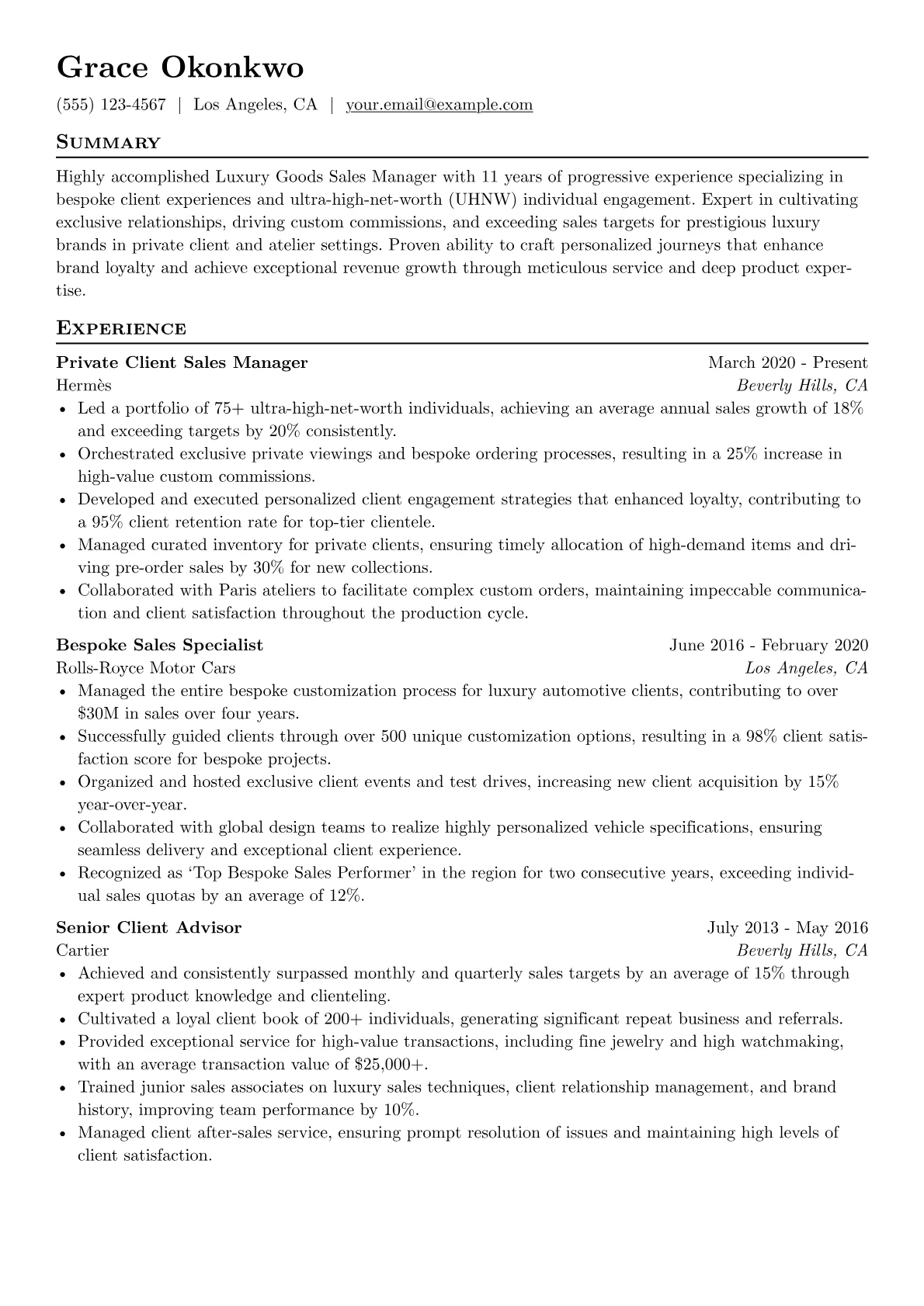 Bespoke & UHNW Client version - Page 1