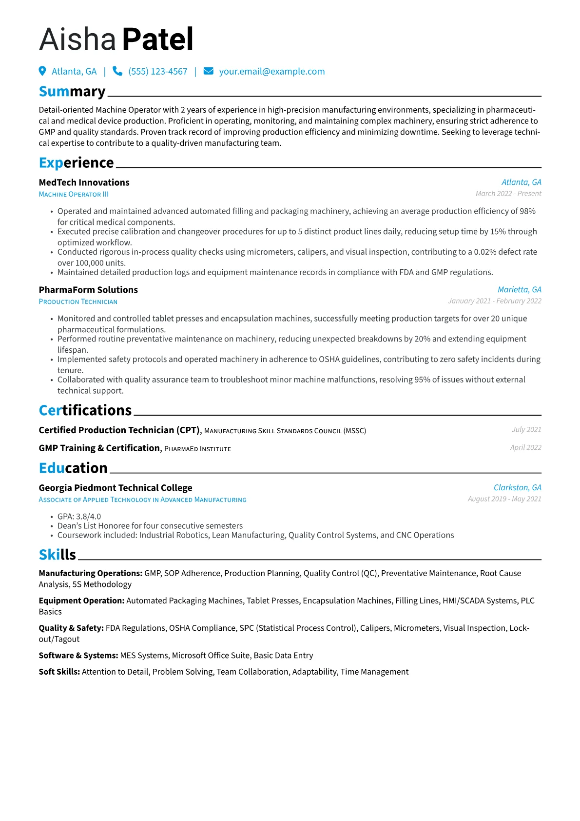 Machine Operator version - Page 1