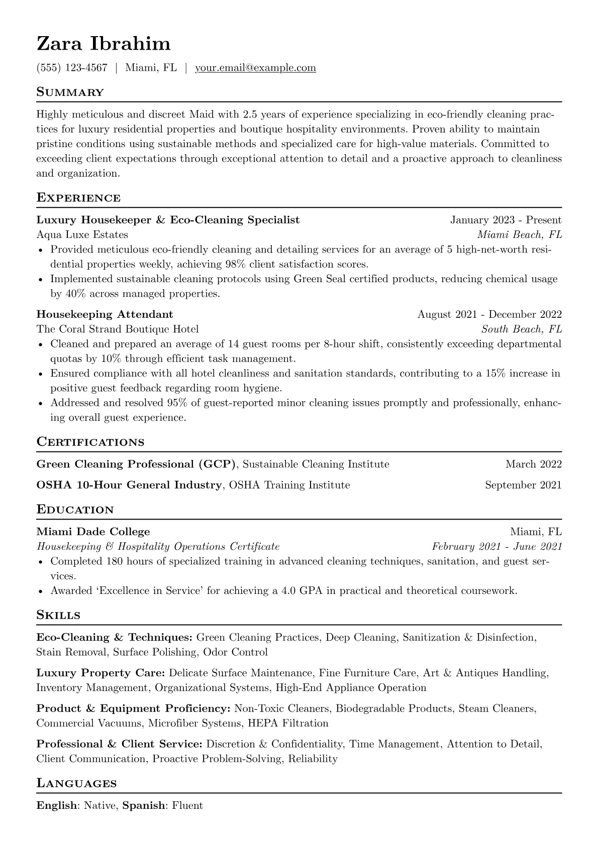 Eco-Luxury Cleaning version - Page 1