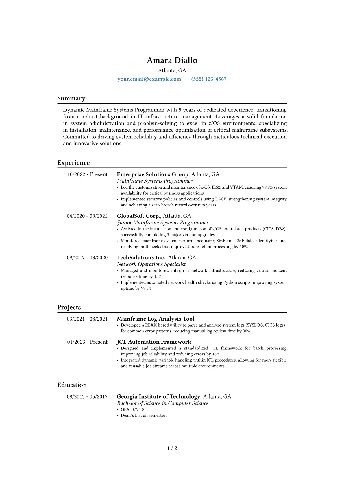 Career changer version - Page 1