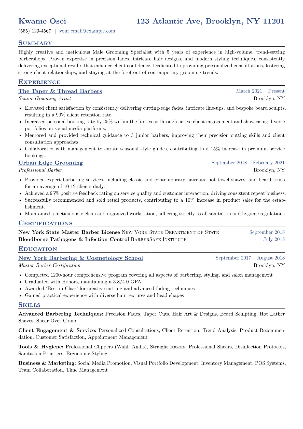 Modern Grooming Artist version - Page 1