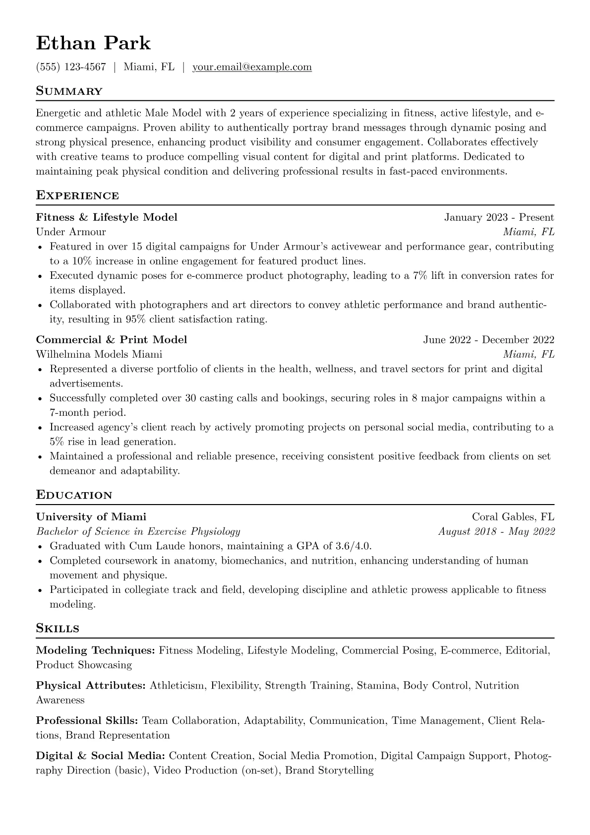 Fitness Model version - Page 1