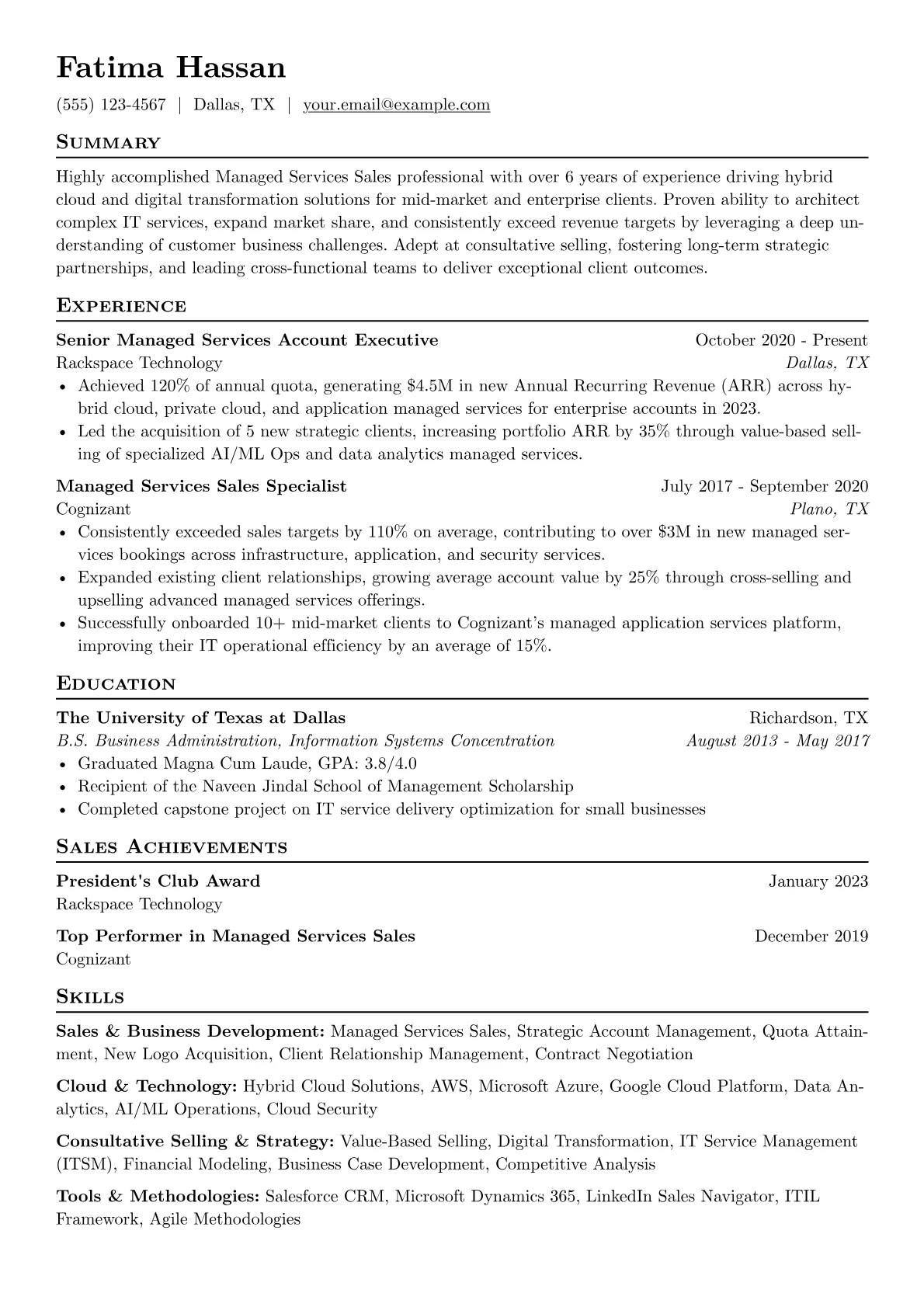 Sales & Business version - Page 1