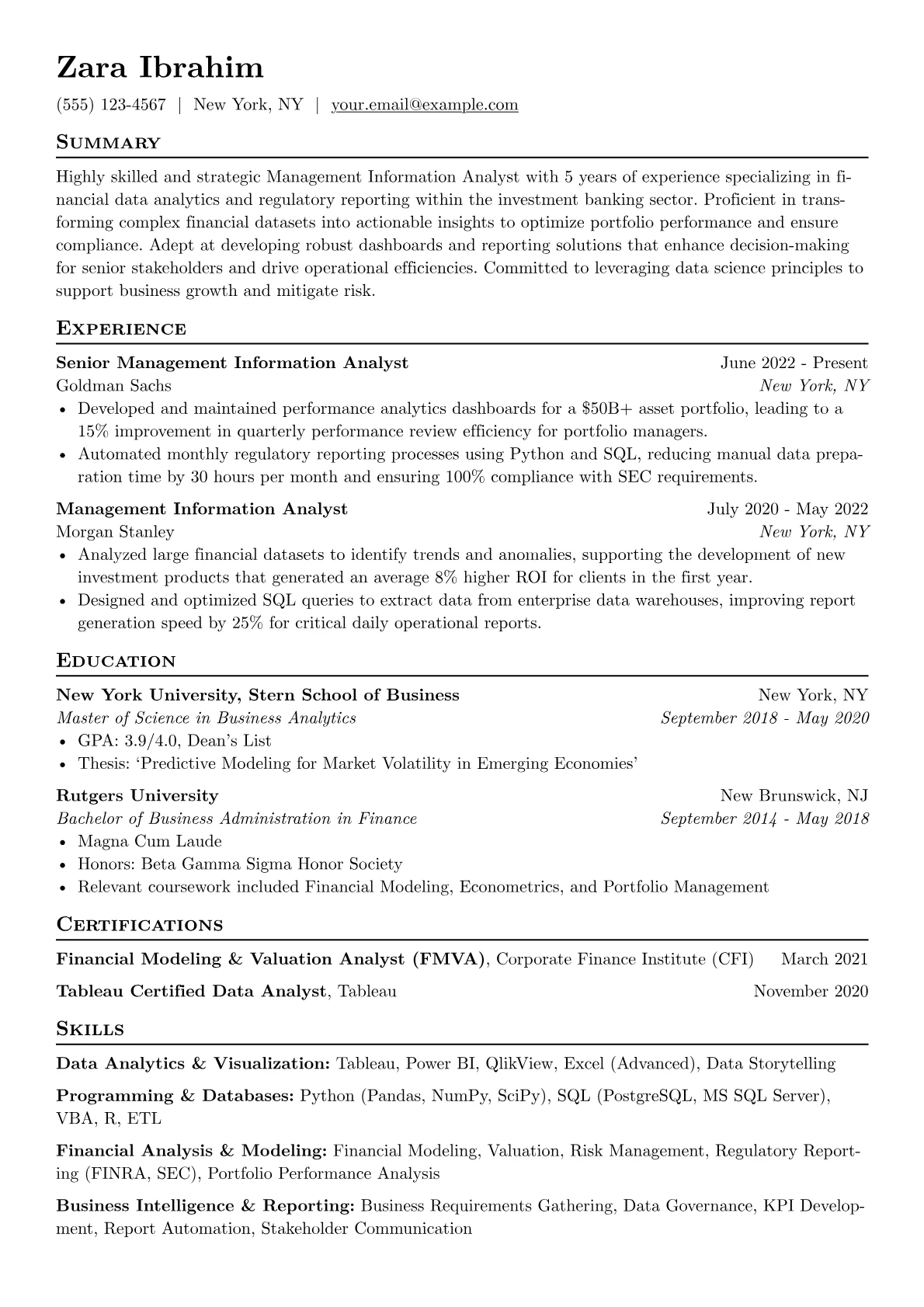Management Information version - Page 1