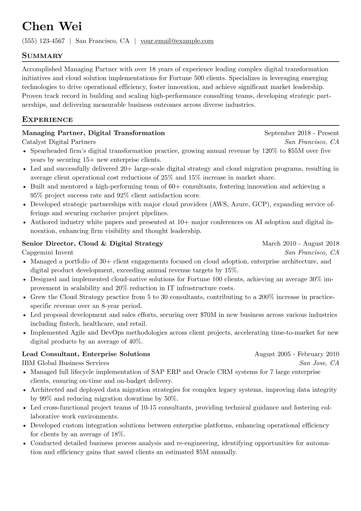 Managing Partner version - Page 1