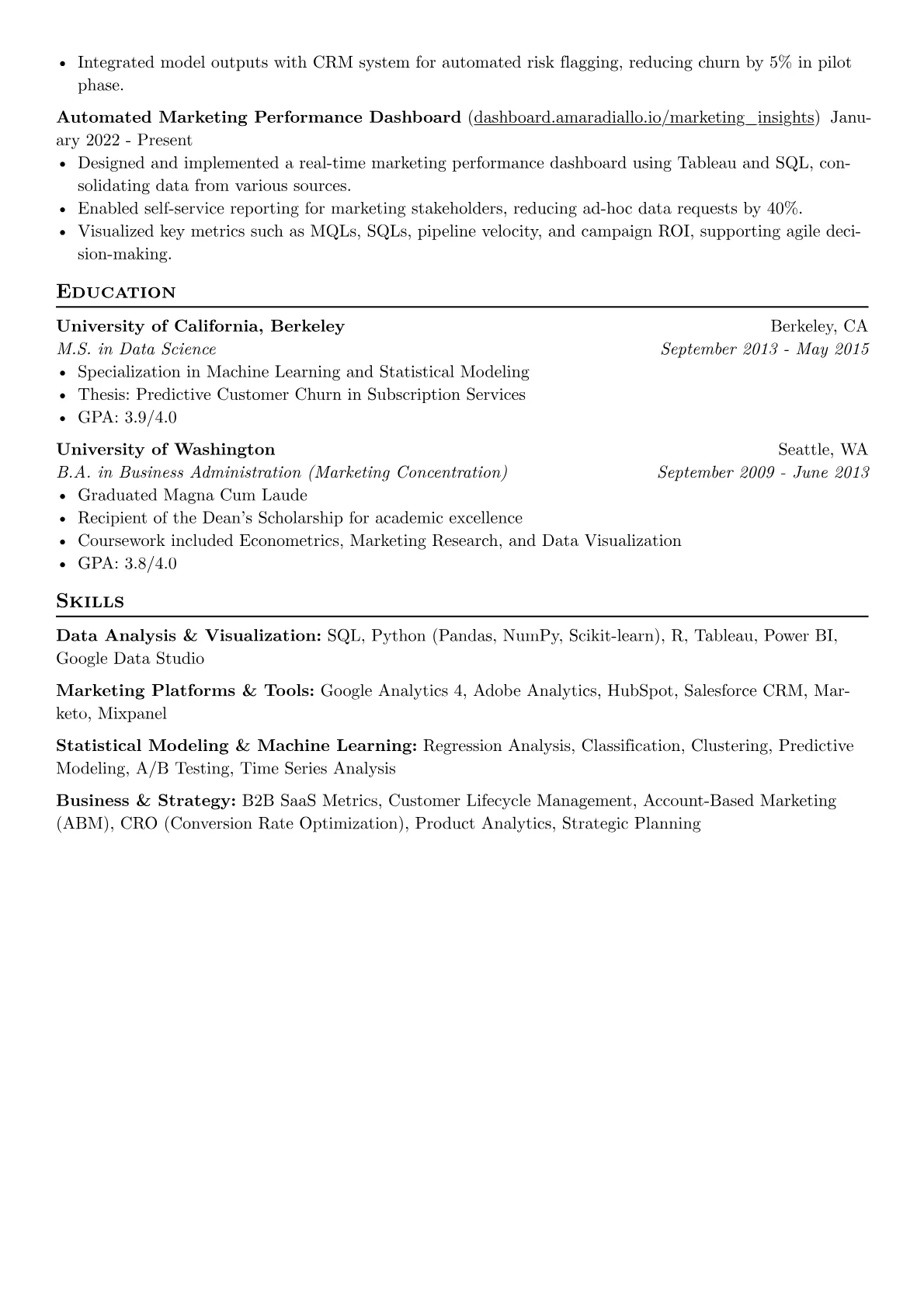 Marketing Analytics version - Page 2