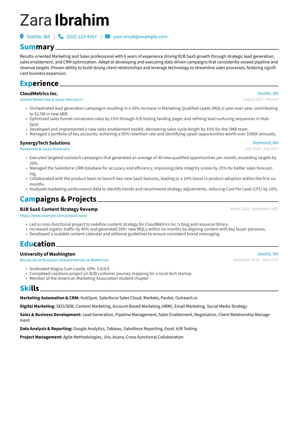 B2B SaaS Marketing & Sales version - Page 1