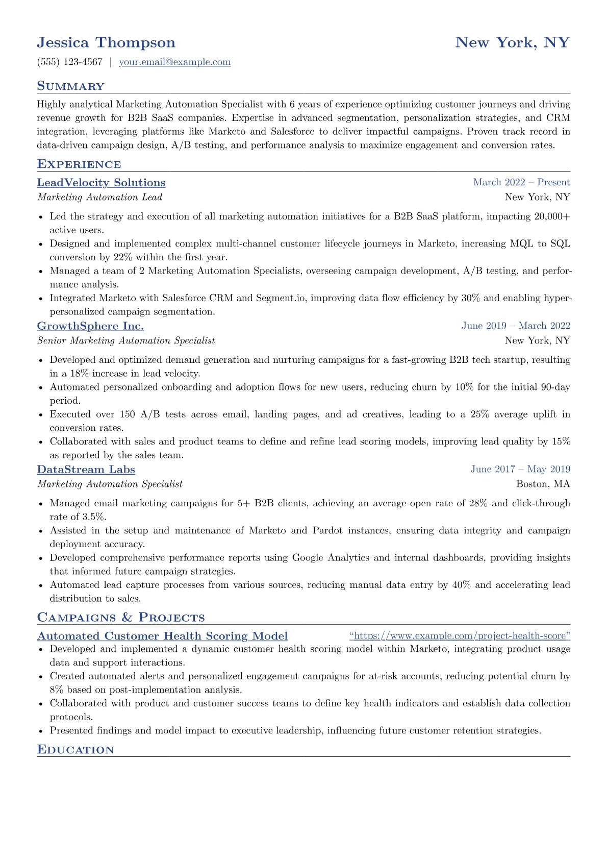 SaaS B2B Data-Driven version - Page 1