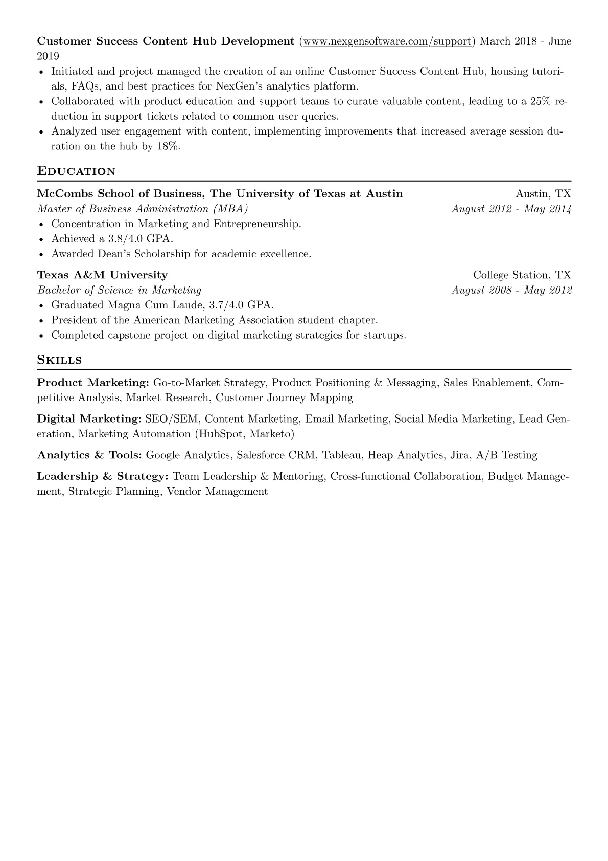 Product Marketing version - Page 2
