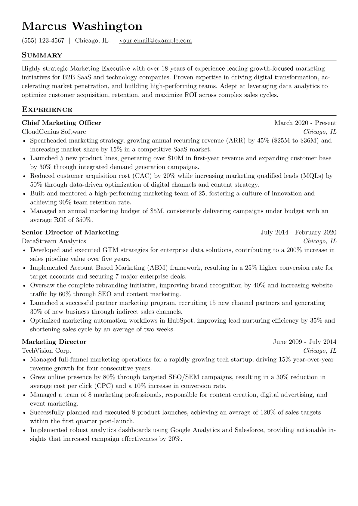 B2B SaaS Growth Executive version - Page 1