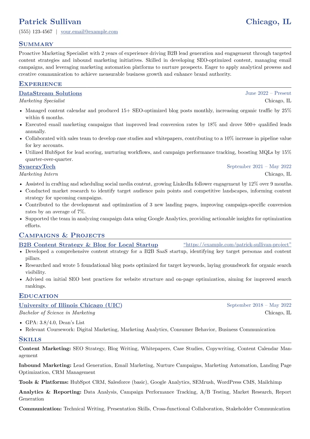 B2B Content Marketing version - Page 1