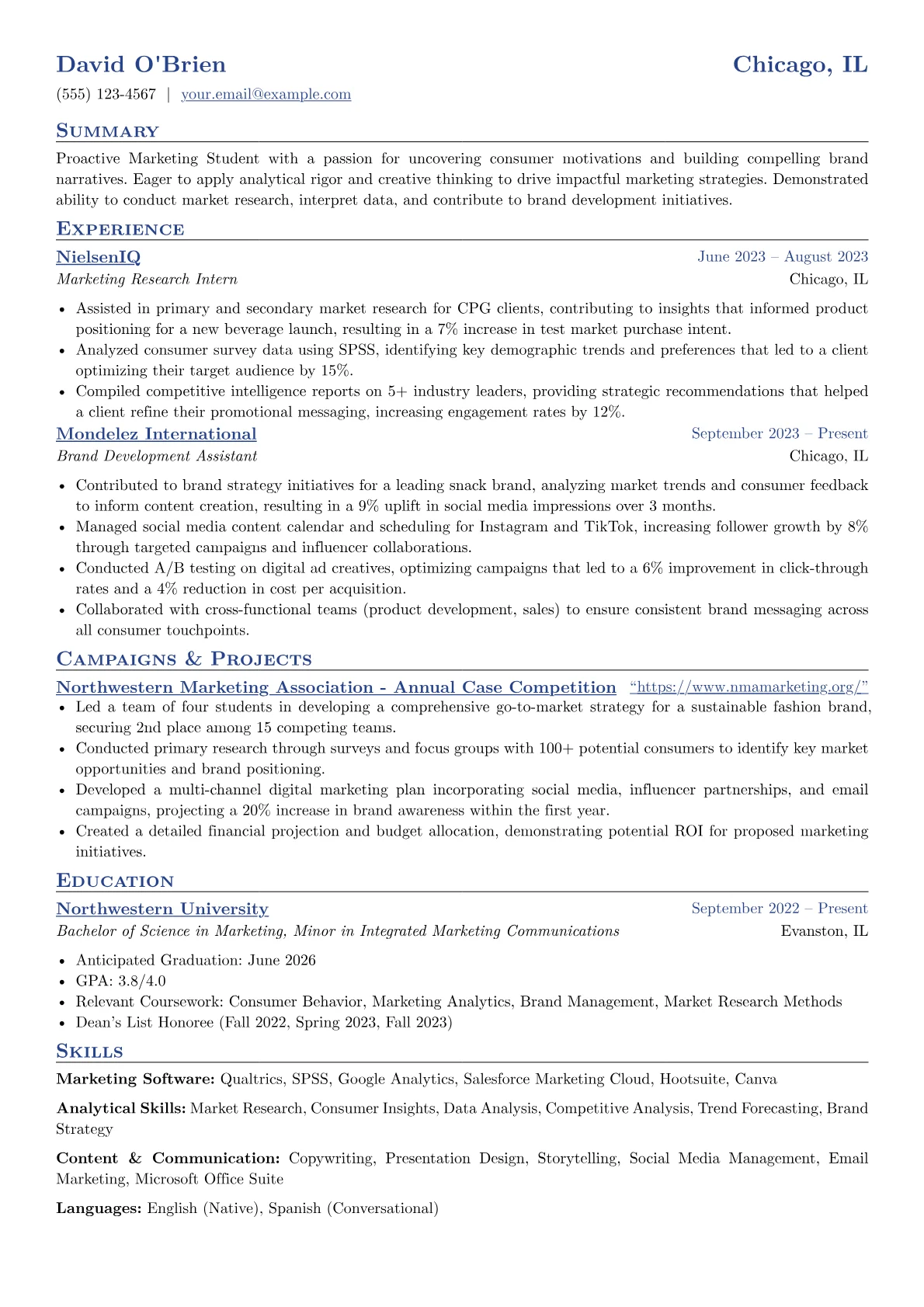 Marketing Student version - Page 1