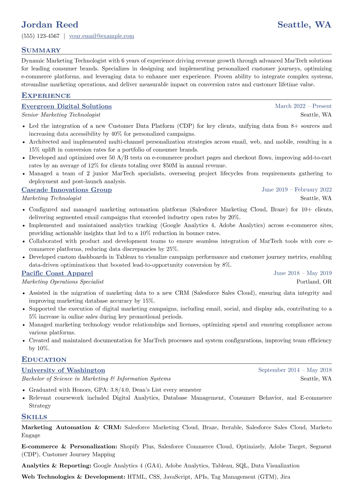Marketing Technologist version - Page 1