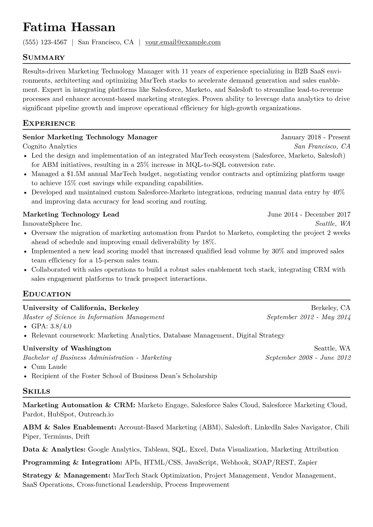 Marketing Technology version - Page 1