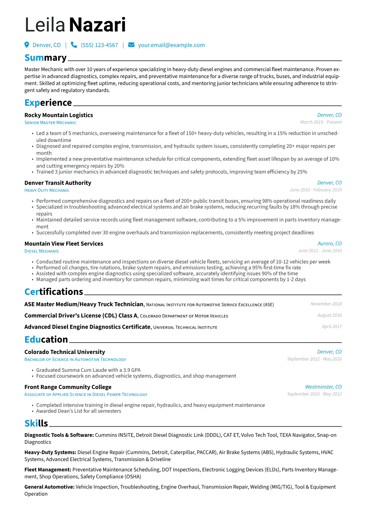 Master Mechanic version - Page 1