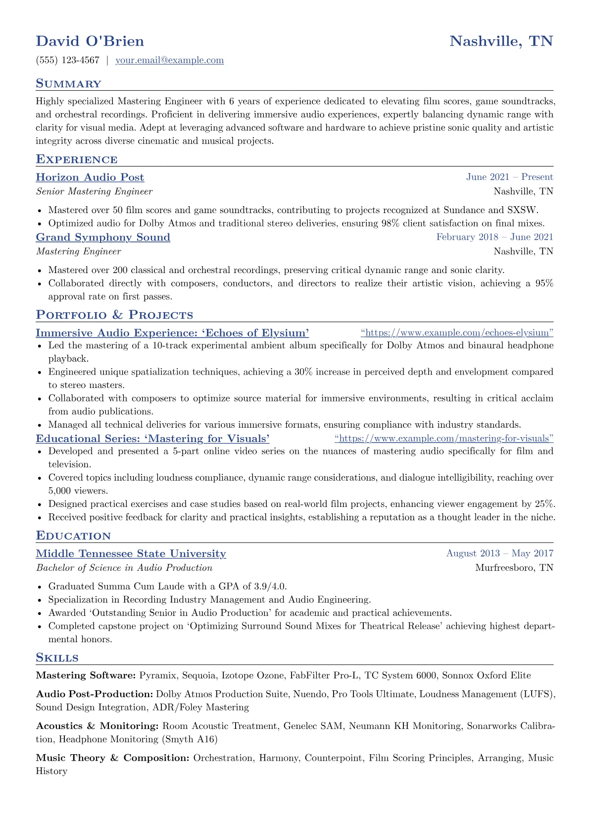 Mastering Engineer version - Page 1
