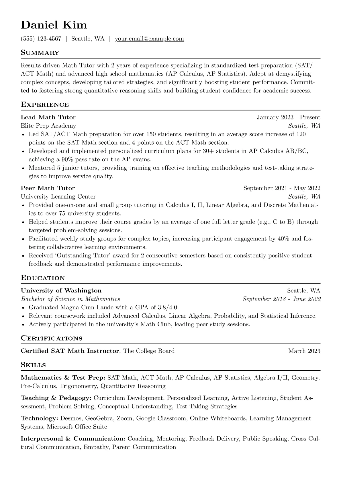 Math Tutor version - Page 1