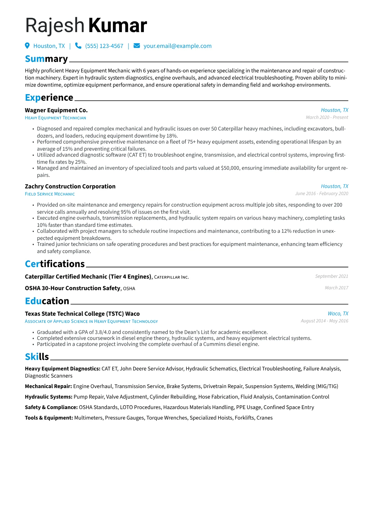 Heavy Equipment Mechanic version - Page 1