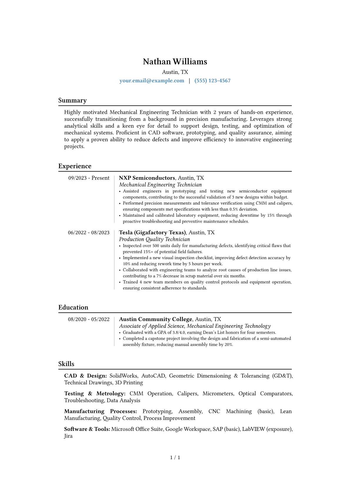 Career changer version - Page 1