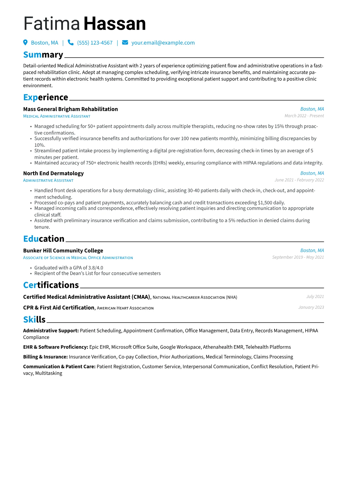 Medical Administrative version - Page 1