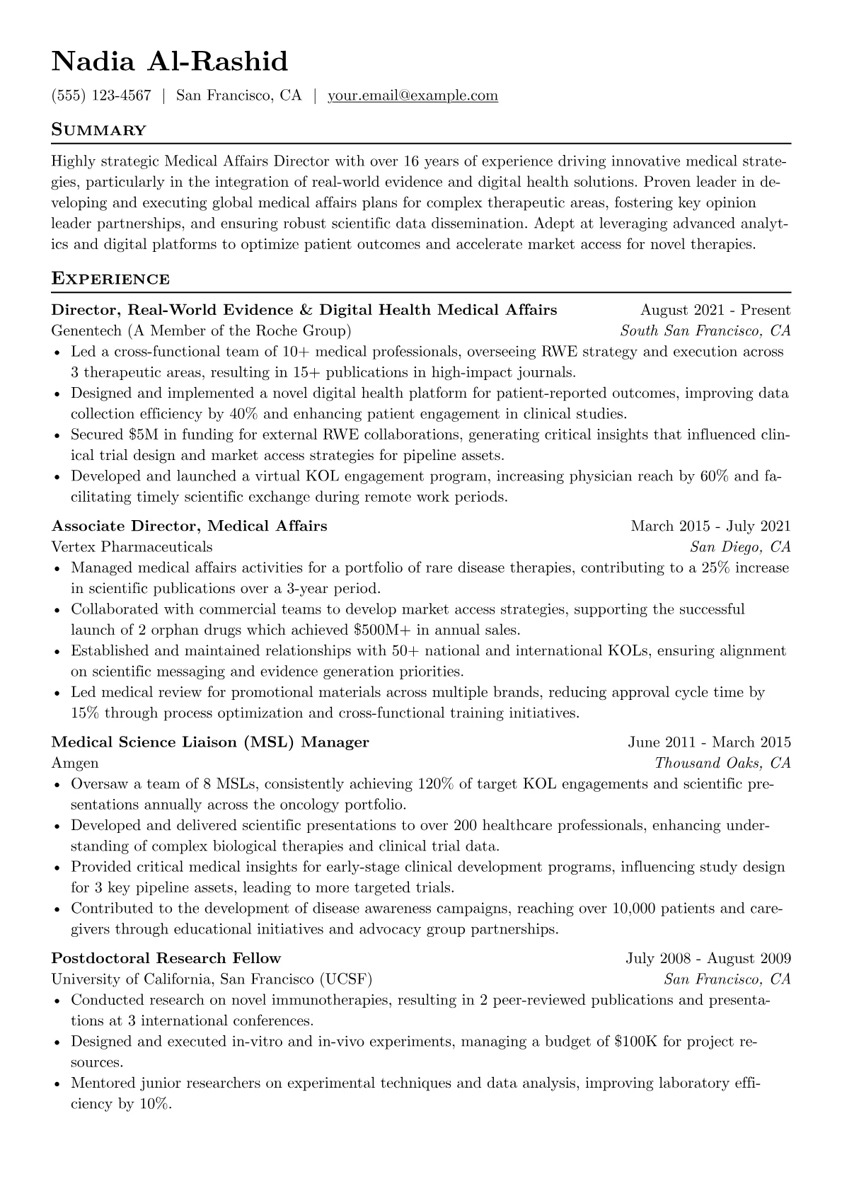 Medical Affairs version - Page 1