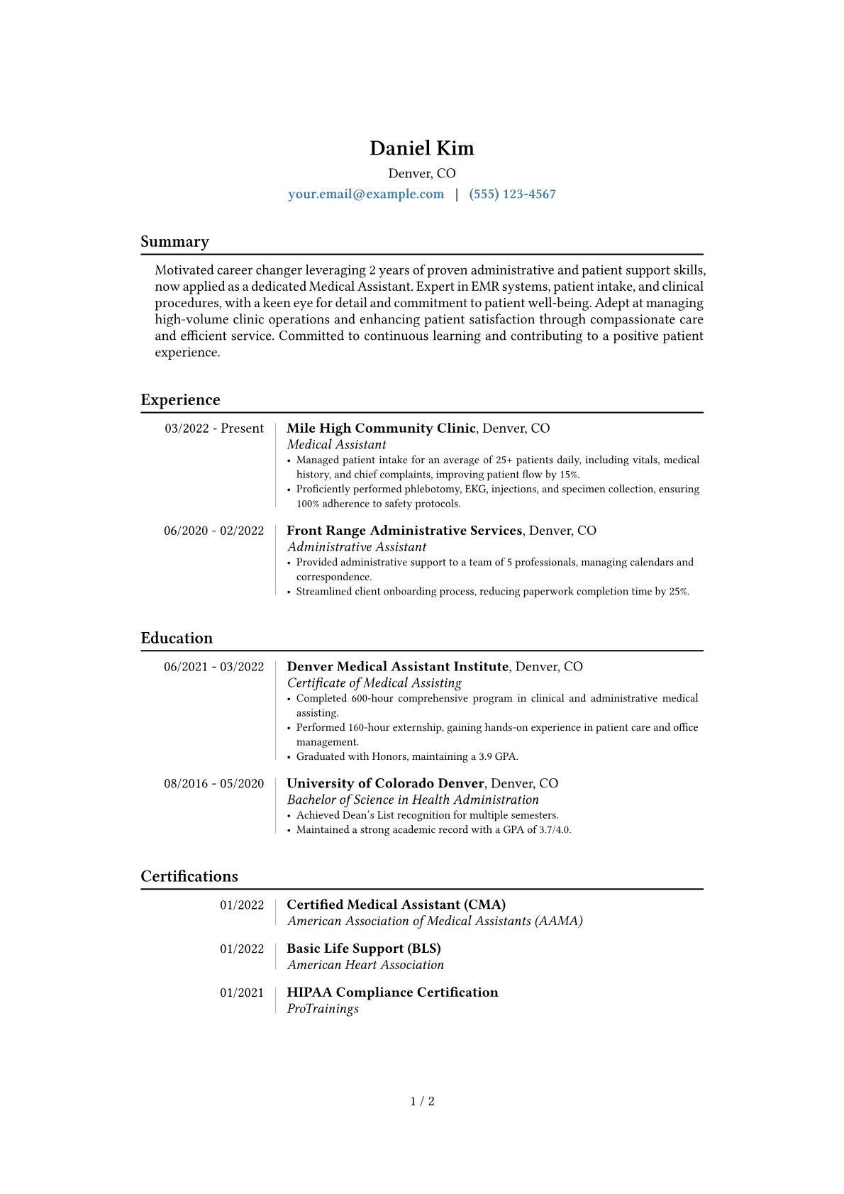Career changer version - Page 1