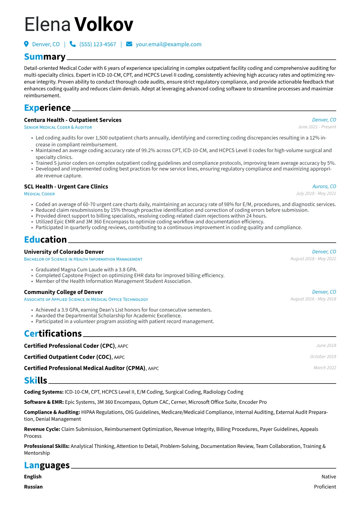 Outpatient Coding & Audit version - Page 1