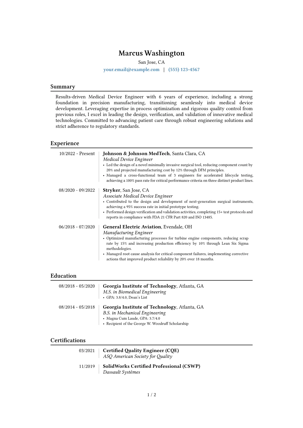 Career changer version - Page 1
