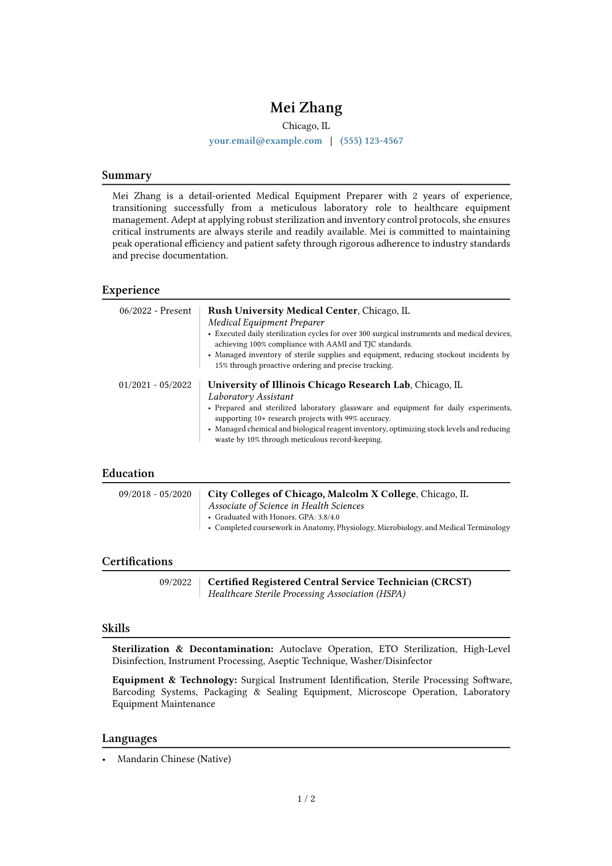 Career changer version - Page 1