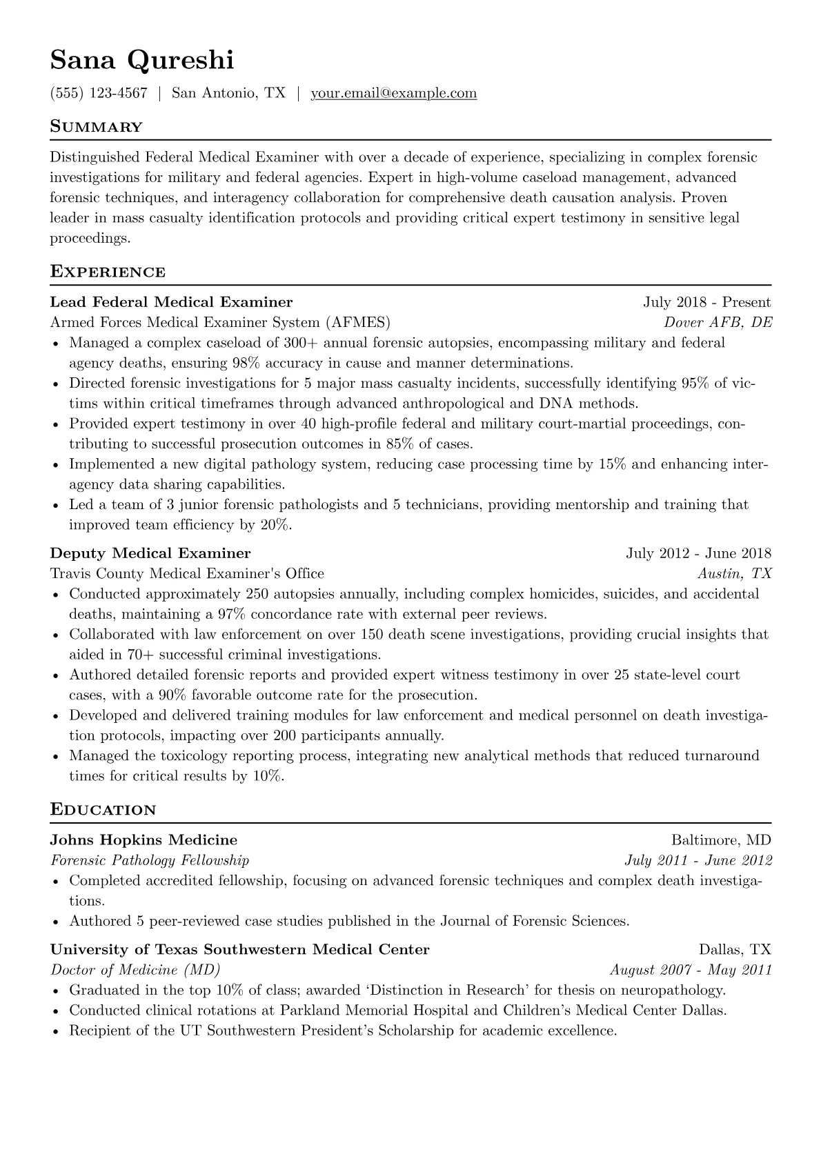 Federal Medical Examiner version - Page 1