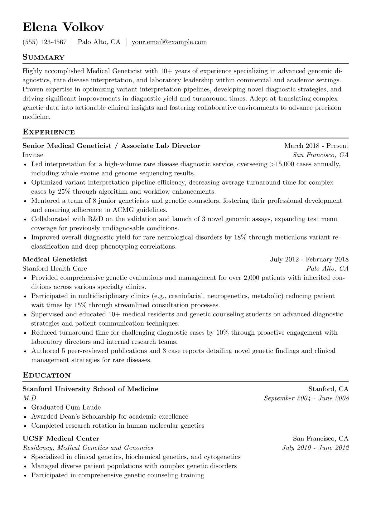 Medical Geneticist version - Page 1