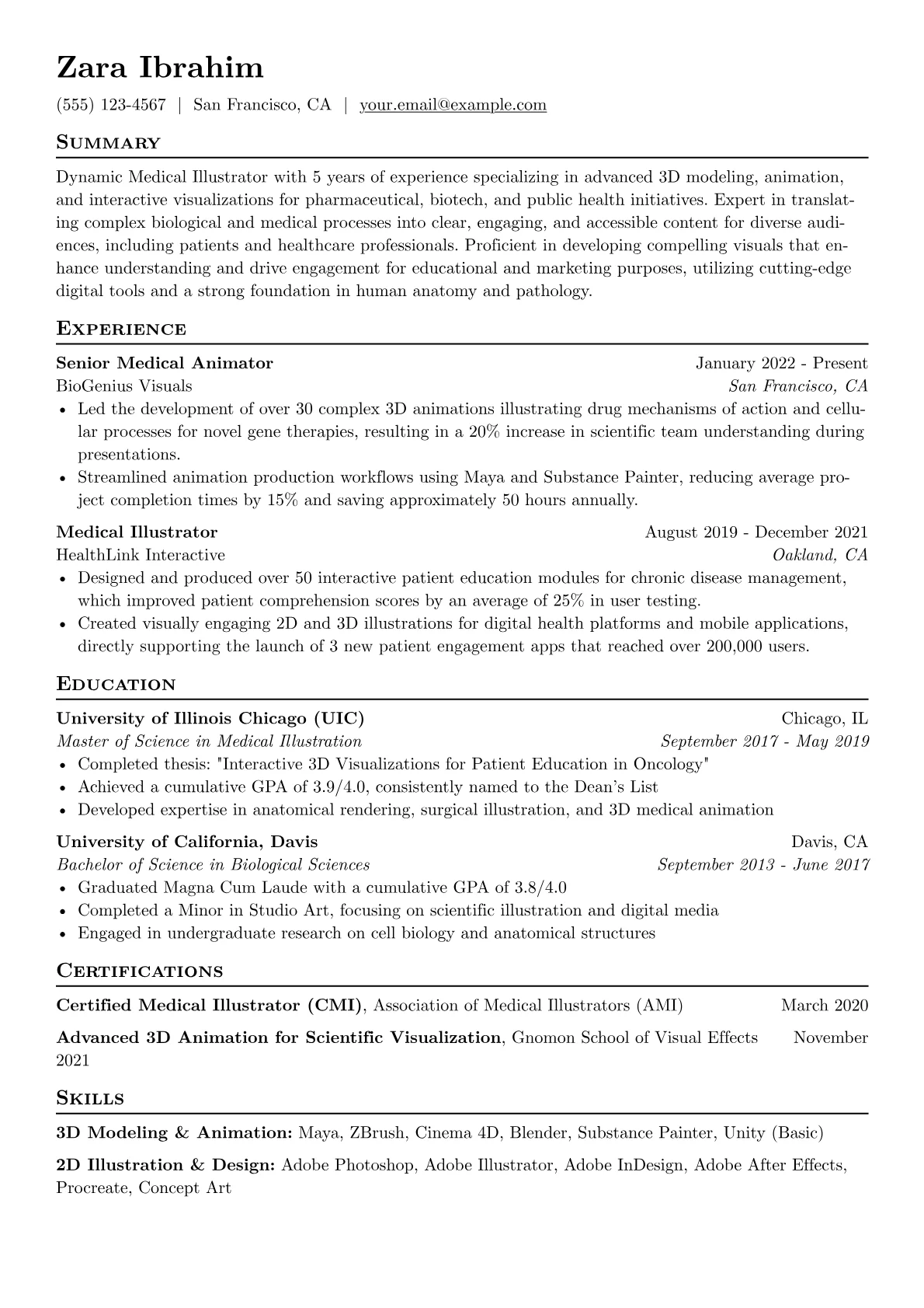 Medical Illustrator version - Page 1